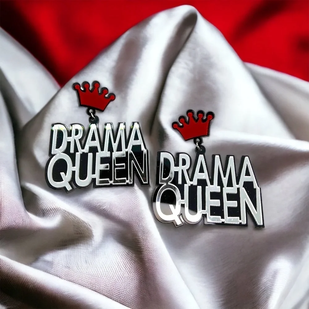 Brand New Drama Queen Earrings - Sassy & Fun! Statement Jewelry, Boss Babe